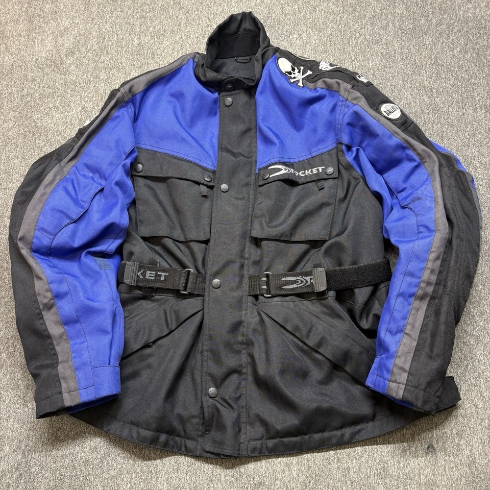 Joe Rocket Ballistic Mesh Motorcycle Jacket Blue L Touring Protective Armor